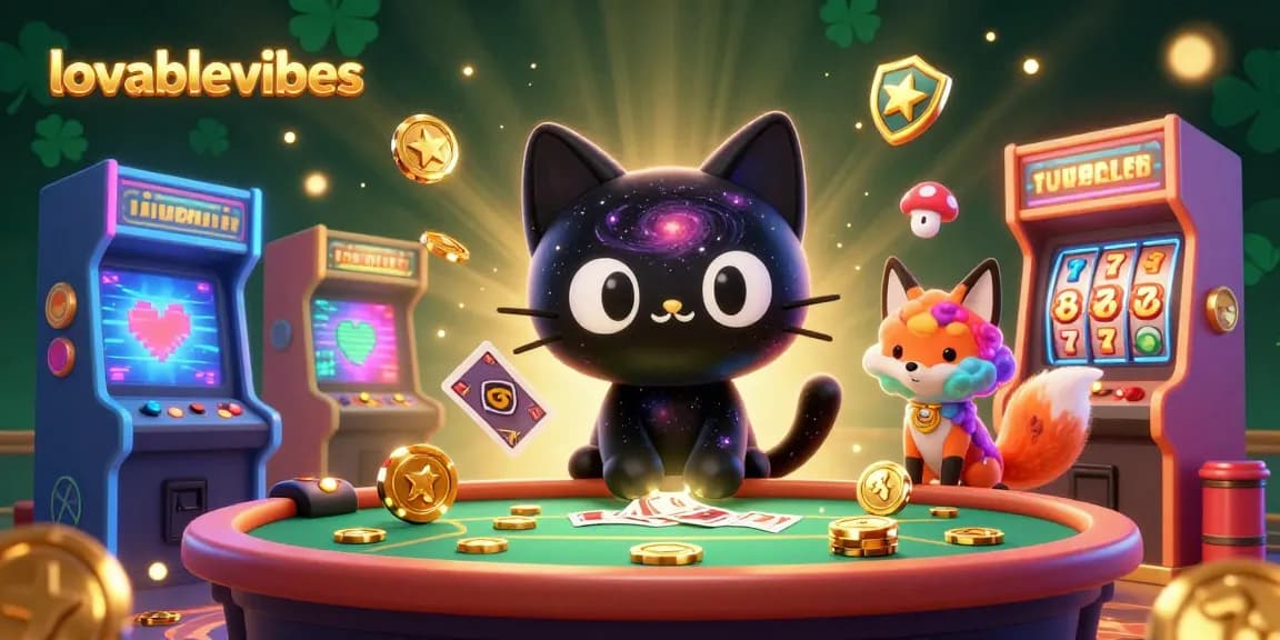 Experience thrilling wins with lovablevibes at a cosmic casino featuring vibrant characters and games.