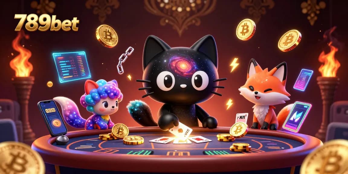 Experience 789bet's cosmic casino excitement with captivating 3D illustrations of gaming elements.