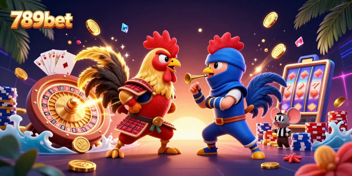 Experience thrilling gameplay at 789bet with dynamic action featuring roosters in an epic standoff.