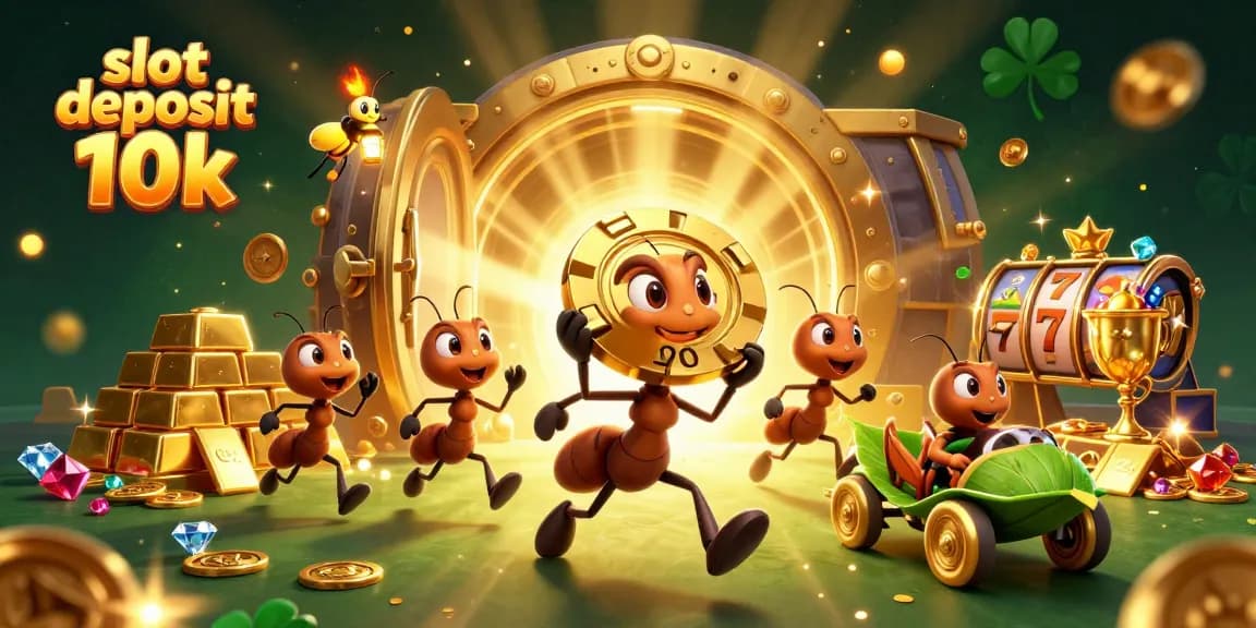 Experience thrilling gameplay with slot deposit 10k in this vibrant, action-packed scene.