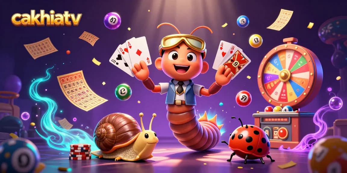Experience the excitement of cakhiatv with vibrant games, colorful lottery elements, and engaging characters.