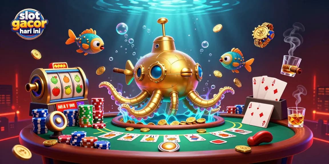 Experience winning excitement in slot gacor hari ini with dynamic gameplay, shown with vibrant symbols and golden treasure.