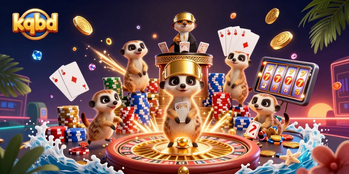 Experience thrilling kqbd action with lively meerkats managing an exciting casino atmosphere.