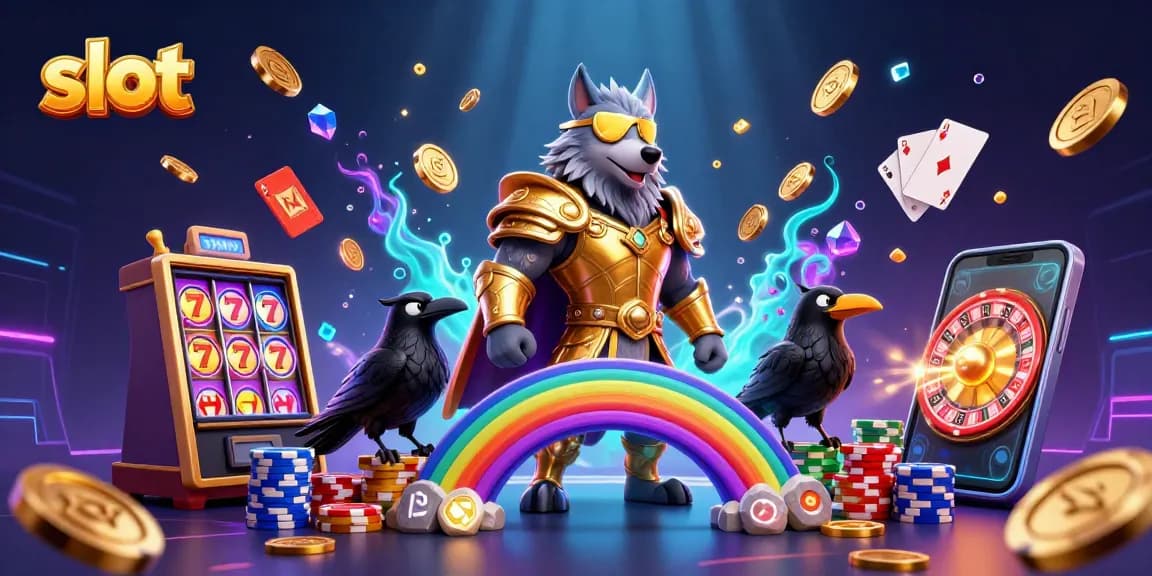 Engaging slot illustration showing a Norse-inspired scene with Odin, golden chips, and dynamic reels.