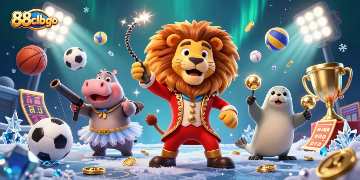 Experience thrilling wins with 88clbgo in an energetic casino scene featuring fun characters and dynamic game elements.