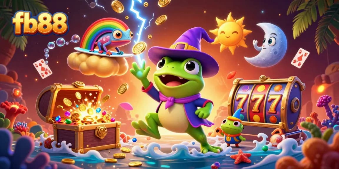 Experience the thrill of winning with fb88 in this vibrant 3D casino illustration featuring exciting gaming elements.