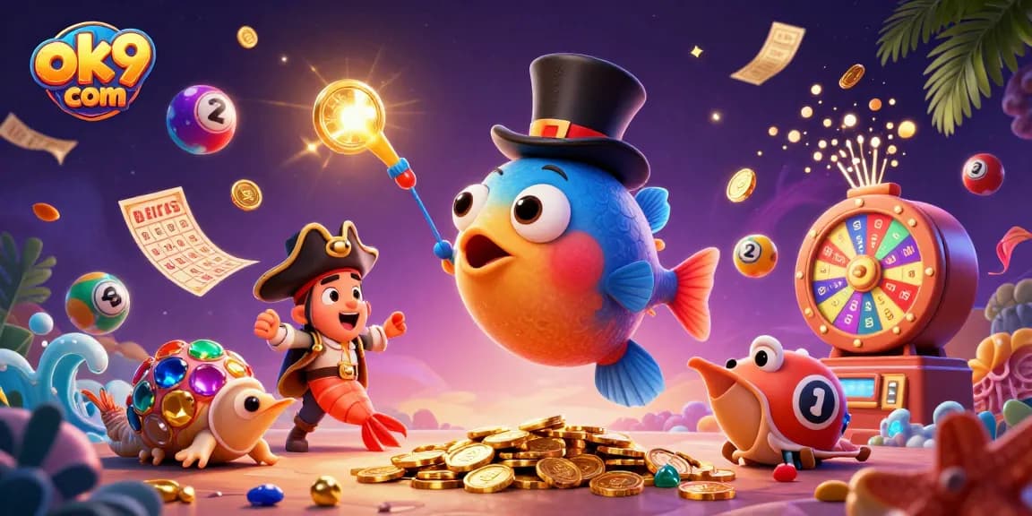 Engage with exciting gambling fun at ok9 com with vibrant 3D casino characters and joyous elements.
