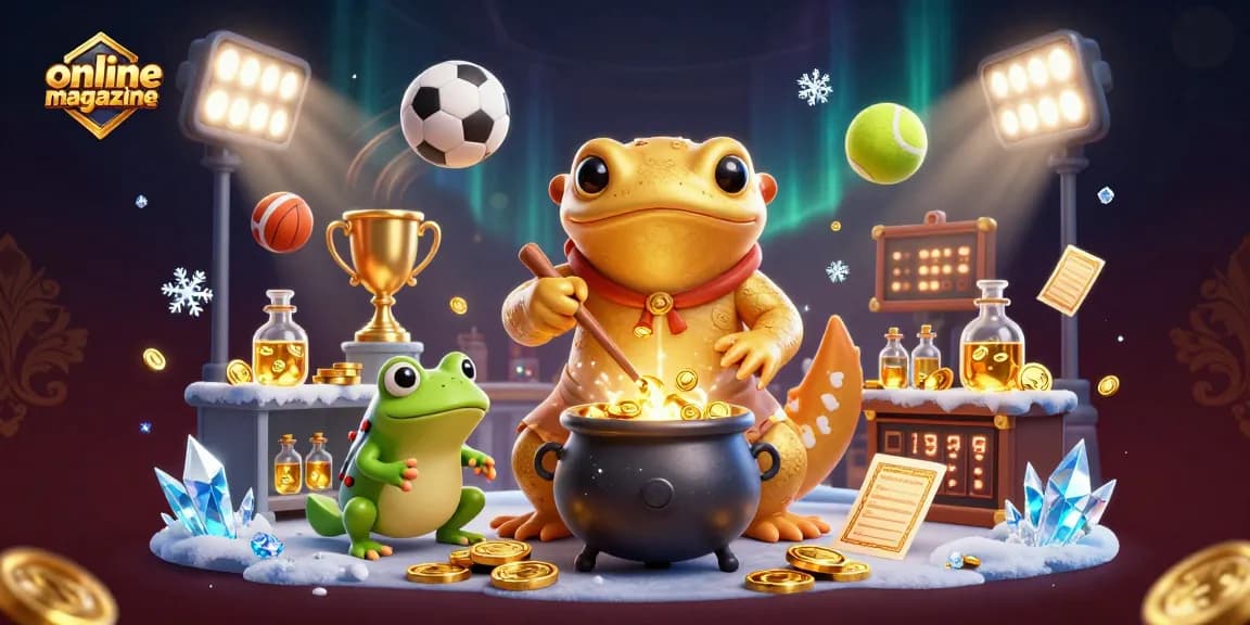 Experience thrilling moments with this vibrant illustration for an online magazine showcasing a fantastical casino scene.