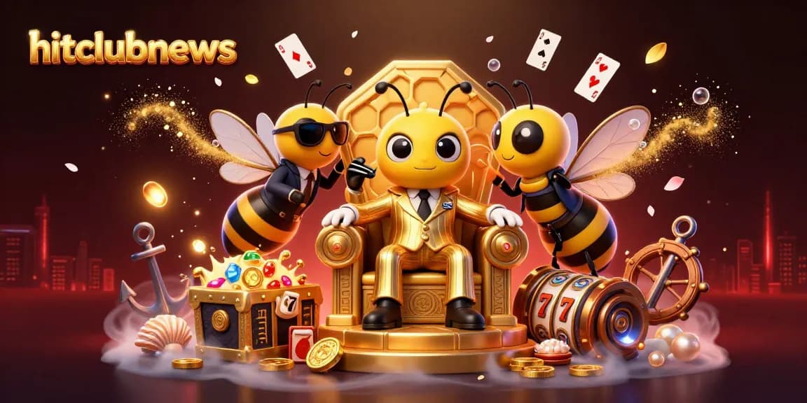 Hitclubnews showcases winning strategies with cartoon characters in a dynamic 3D gambling scene.