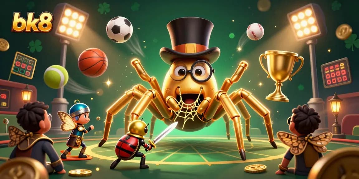 Engage in thrilling bk8 gaming adventures with a vibrant casino scene featuring dynamic sports elements.