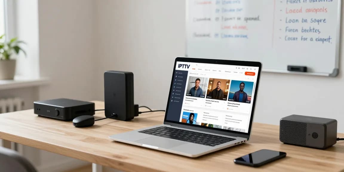 Trusted IPTV UK reseller managing customer accounts in a local business setting.