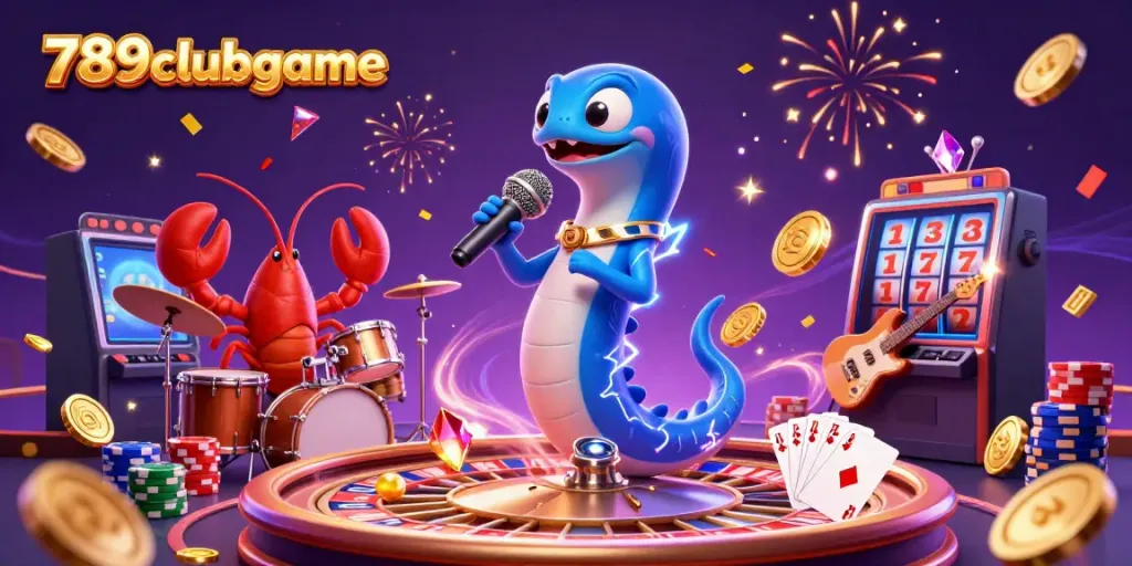 Experience the thrill of 789clubgame's underwater casino with lively characters, golden coins, and vivid colors.