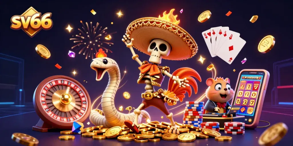 Spin the reels of sv66 slots with vibrant characters and golden treasures