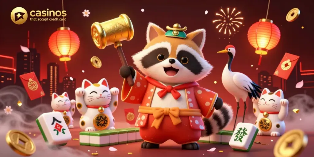 Experience the vibrant atmosphere of casinos that accept credit card with lively characters and festive elements.