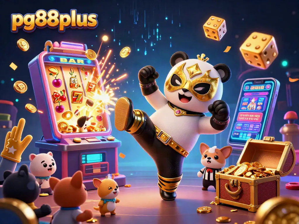 Engage in thrilling action with pg88plus featuring a dynamic wrestling panda and vibrant casino games.
