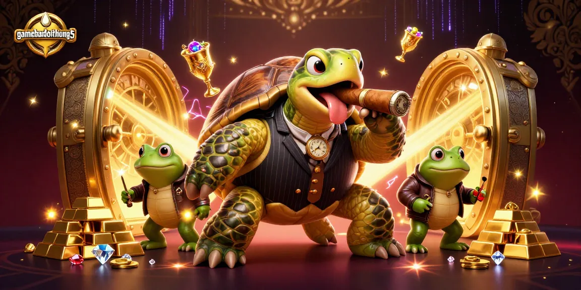 Win big with gamebaidoithuong5 as cute characters play in a vibrant casino scene.