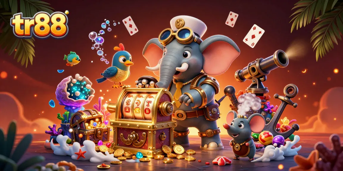 Experience thrilling gameplay at tr88 with a dynamic steampunk elephant and exciting casino elements.