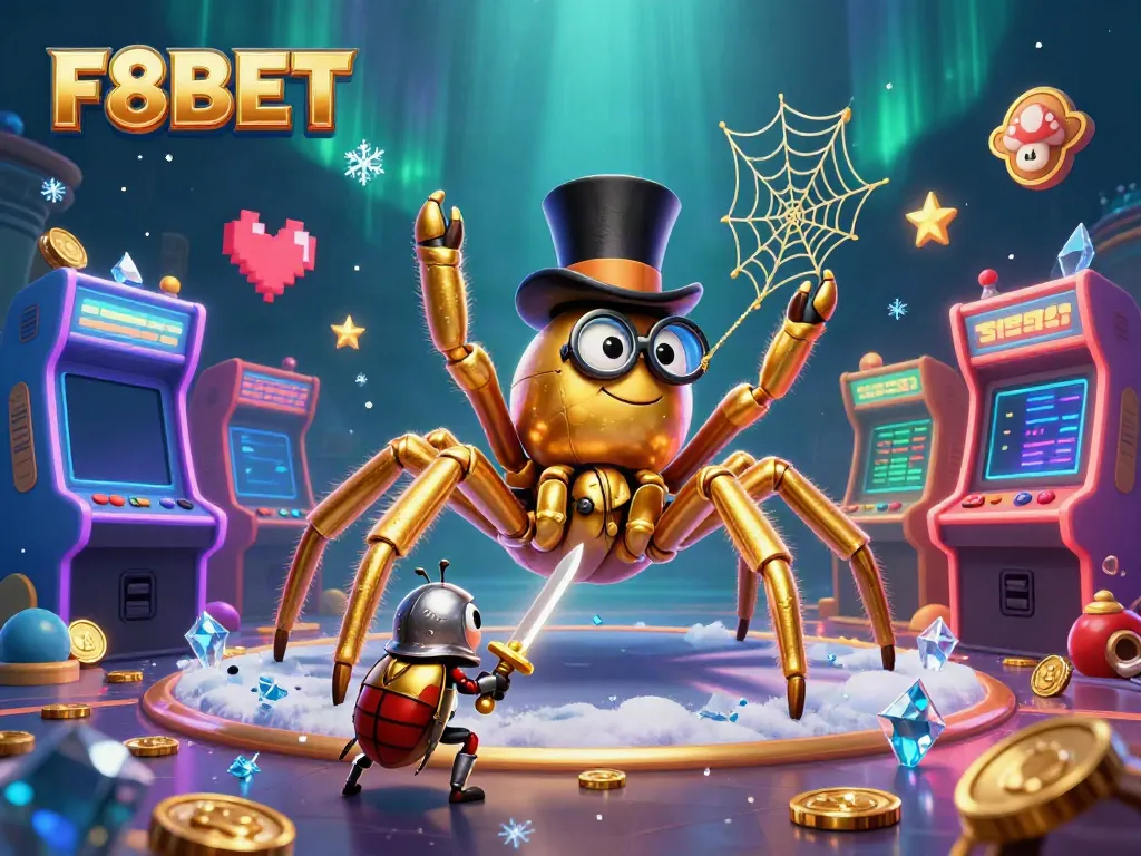 Engage with F8BET's vibrant casino world featuring dynamic characters and colorful game elements.