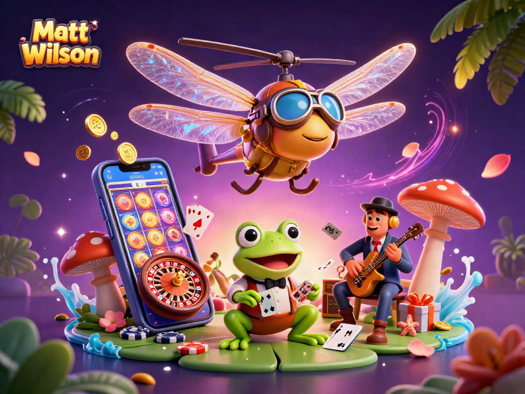 Experience Matt Wilson's vibrant casino scene with a helicopter pilot, frog croupier, and jazzy cricket band.
