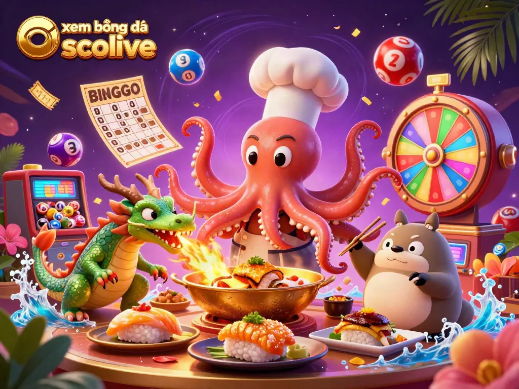 Experience xem bóng đá socolive in a vibrant casino scene with animated characters and colorful elements.