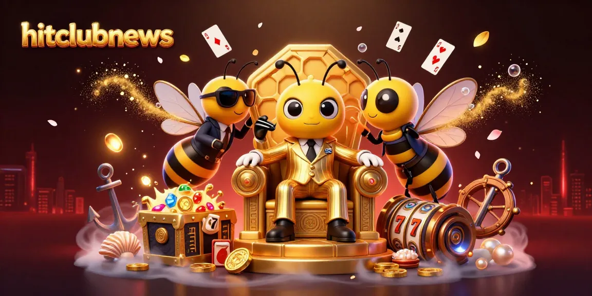 Hitclubnews showcases winning strategies with cartoon characters in a dynamic 3D gambling scene.