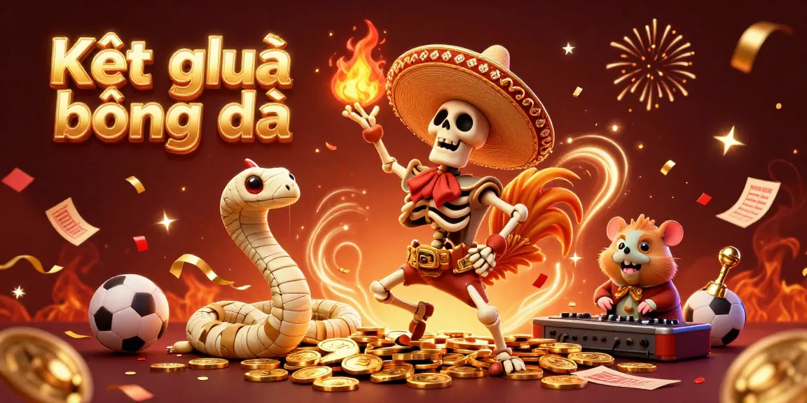 Kết quả bóng đá illustrated with a mariachi rooster celebrating on coins, showcasing sports betting elements.